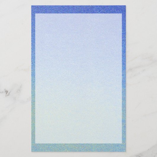Dazzling Blue Ombre Glitter Sand Kijk donker Licht Briefpapier (Voorkant)