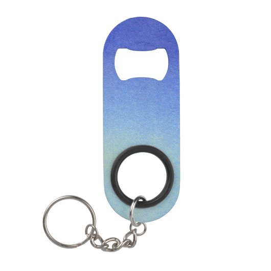 Dazzling Blue Ombre Glitter Sand Kijk donker Licht Mini Flessenopener (Voorkant)