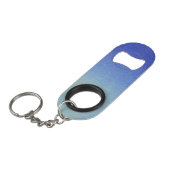 Dazzling Blue Ombre Glitter Sand Kijk donker Licht Mini Flessenopener (Voorkant Gekanteld)