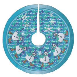 Dazzling Blue Snowmen Friends Kerstboom Rok