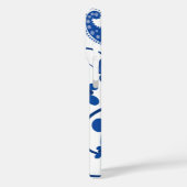 Dazzling Blue | White Chic Paisley Pattern Case-Mate iPhone Case (Achterkant / Links)