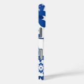 Dazzling Blue | White Chic Paisley Pattern Case-Mate iPhone Case (Achterkant / Rechts)