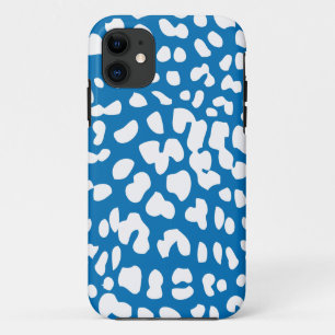 Dazzling Blue & White Leopard Print iPhone 5 Hoesj 11 Hoesje
