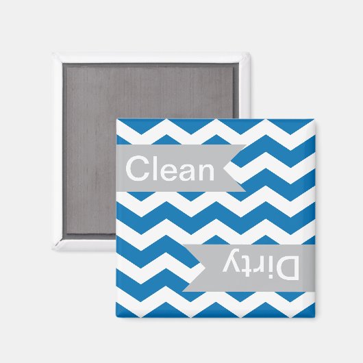 Dazzling Chevron Clean - Dirty Dishwasher Magnets Magneet (Voorkant / Achterkant)