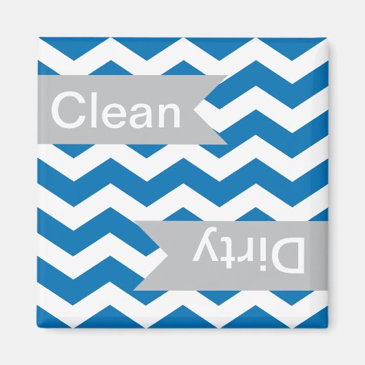 Dazzling Chevron Clean - Dirty Dishwasher Magnets Magneet (Voorkant)