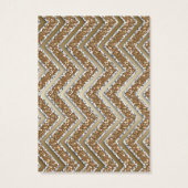 Dazzling Chevron Gold Party Gift Kaart Glitter (Achterkant)