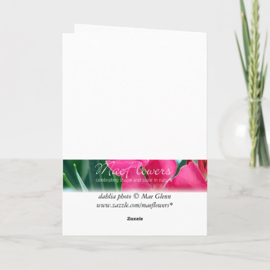 Dazzling Dahlia Flower Bedankkaart (Achterkant)