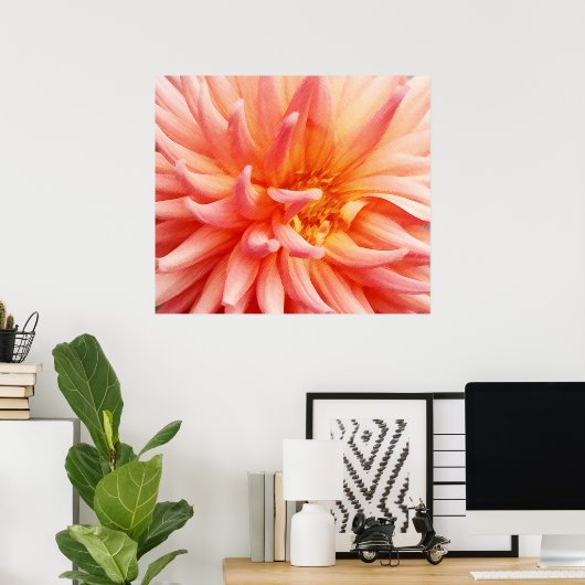 Dazzling Dahlia Flower Poster (Thuiskantoor)