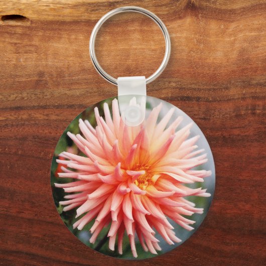 Dazzling Dahlia Flower Sleutelhanger (Voorkant)
