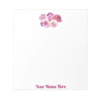 Dazzling Dahlia Personalized Notepad Notitieblok
