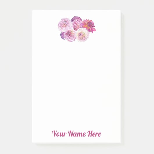 Dazzling Dahlia Post It Notes (Voorkant)