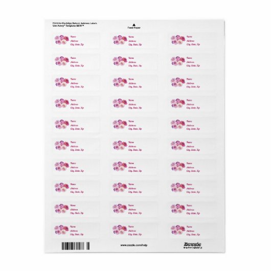 Dazzling Dahlias Return Address Labels (Full Sheet)