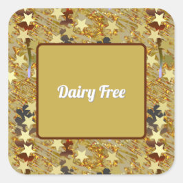 Dazzling Dairy Free Party Food Vierkante Sticker