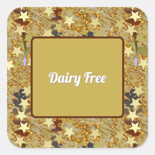 Dazzling Dairy Free Party Food  Vierkante Sticker (Voorkant)