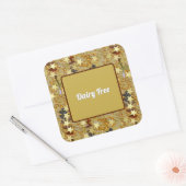 Dazzling Dairy Free Party Food  Vierkante Sticker (Envelop)