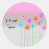 Dazzling Daisies bedankt Ronde Sticker (Voorkant)