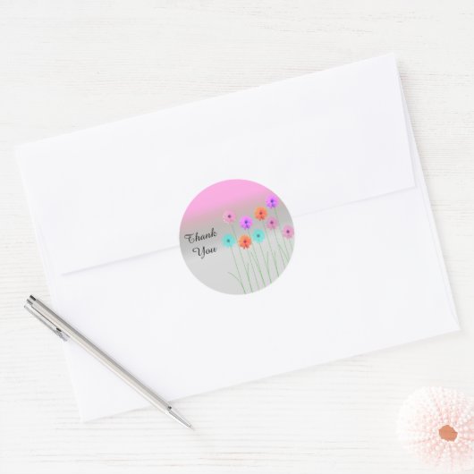 Dazzling Daisies bedankt Ronde Sticker (Envelop)