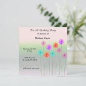 Dazzling Daisies Birthday Uitnodiging (Staand voorkant)