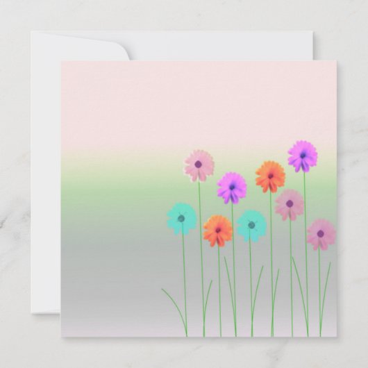 Dazzling Daisies Birthday Uitnodiging (Achterkant)