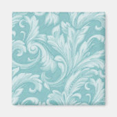 Dazzling Damask, Aqua Magneet (Voorkant)