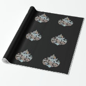 Dazzling Damask French Elegant Holiday  Cadeaupapier (Uitgerold)