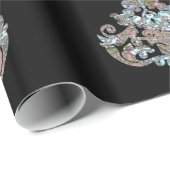 Dazzling Damask French Elegant Holiday  Cadeaupapier (Rol Hoek)