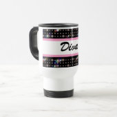 Dazzling Diamond Pink Bling Travel Mug Reisbeker (Voorkant links)