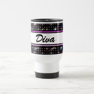 Dazzling Diamond Pink & Paarse Passion Travel Mug Reisbeker