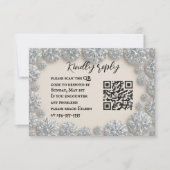 Dazzling Diamond QR Code Wedding RSVP Card (Voorkant)