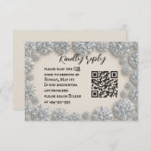 Dazzling Diamond QR Code Wedding RSVP Card (Voorkant / Achterkant)