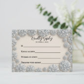 Dazzling Diamond Wedding RSVP Kaart (Staand voorkant)
