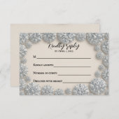 Dazzling Diamond Wedding RSVP Kaart (Voorkant / Achterkant)