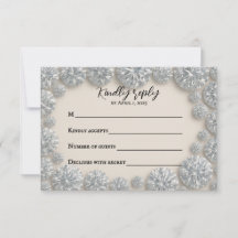 Dazzling Diamond Wedding RSVP Kaart