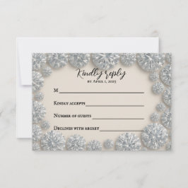 Dazzling Diamond Wedding RSVP Kaart