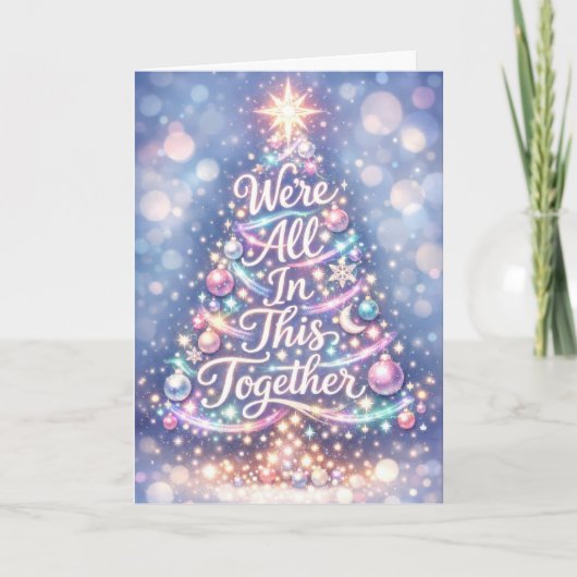 Dazzling Family Christmas Tree Kaart (Voorkant)