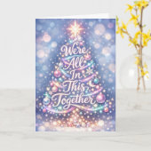 Dazzling Family Christmas Tree Kaart (Gele Bloem)