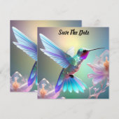 Dazzling Fusion: Rainbow Glass Hummingbird, Save The Date (Voorkant / Achterkant)
