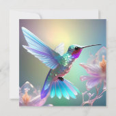 Dazzling Fusion: Rainbow Glass Hummingbird, Save The Date (Achterkant)