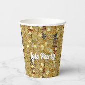 Dazzling Glitzy Sparkle Any Age Birthday Party Papieren Bekers (Achterkant)