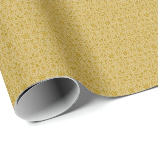 Dazzling Gold en Gold Filigree Pattern  Cadeaupapier (Rol Hoek)