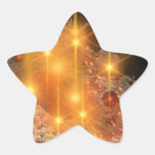 Dazzling Golden Holiday Ster Sticker (Voorkant)