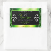 Dazzling Green Black Product Labels Jewels Logo (Tas)