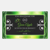 Dazzling Green Black Product Labels Jewels Logo (Voorkant)