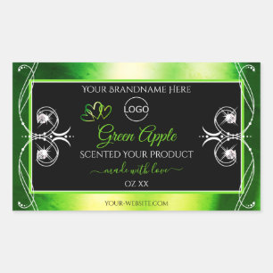 Dazzling Green Black Product Labels Jewels Logo