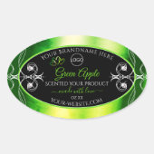 Dazzling Green Black Product Labels Jewels Logo (Voorkant)