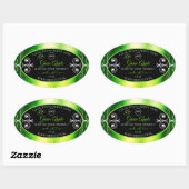Dazzling Green Black Product Labels Jewels Logo (Vel)