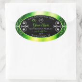 Dazzling Green Black Product Labels Jewels Logo (Tas)
