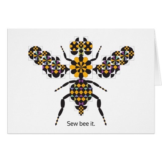 Dazzling Honey Bee Quilt Pattern-kaart (Voorkant Horizontaal)