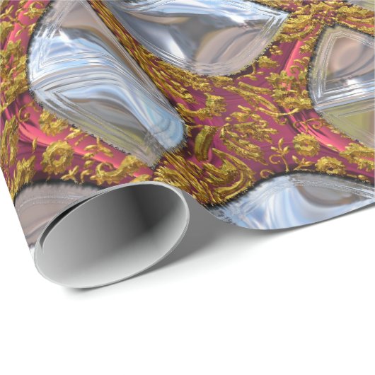 Dazzling Ice Chips Elegant Holiday Cadeaupapier (Rol Hoek)