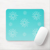 Dazzling Kerststerren Mousepad, Turquoise Muismat (Met muis)